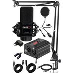 Midex Mx-2020 Set Phantom Power Condenser Stüdyo Mikrofon Kayıt Paketi