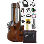 Midex Phx Pro-Amp Amfili Yüksek Kaliteli Masif Elektro Akustik Gitar Seti