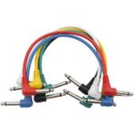 Midex Pj6 Gitar Kablosu Efekt Pedal Kablosu 6'lı Set 30 cm 6 Farklı Renk 6.35 mm