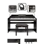 Midex Plx-140 Pro-Bk Bluetoothlu Tuş Hassasiyetli 88 Tuşlu Kapaklı Siyah Dijital Piyano