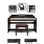 Midex Plx-140 Pro-Sr Bluetoothlu Tuş Hassasiyetli 88 Tuşlu Kapaklı Kahverengi Dijital Piyano
