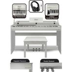 Midex Plx-140 Pro-Wh Bluetoothlu Tuş Hassasiyetli 88 Tuşlu Kapaklı Beyaz Dijital Piyano