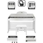 Midex Plx-190Wh Dijital Piyano 88 Tuslu Beyaz Tus Hassasiyetli Cekic Aksiyonlu