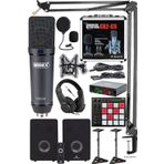 Midex Private Paket-6 Monitör-Mikrofon-Ses Kartı-Kulaklık ve Midi Pad Controller Stüdyo Ekipmanları Seti