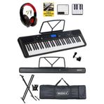 Midex Ps-5200Bk-Hs Pro Org 61 Led Işıklı Tuş Hassasiyetli Bluetooth Midi Kulaklık Stand