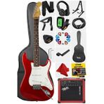 Midex Rph-30wrd-25amp Kırmızı Strat Kasa SSS 25W Amfili Elektro Gitar Seti