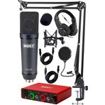 Midex Stüdyo Ekipmanları Exclusive Paket-2 CX2 Mikrofon GLX-700RD Ses Kartı Stüdyo Kayıt Seti