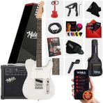 Midex TLX-50WH-25AMP Tele Kasa Gül Klavye 2 Single-Coil 25 W Amfili Elektro Gitar - Beyaz