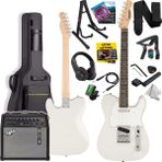 Midex TLX-50WH-50AMP Tele Kasa Gül Klavye 2 Single-Coil 50 W Amfili Elektro Gitar - Beyaz