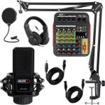 Midex Vokal Paket-1 MX2020 Mikrofon ve MDX-04FXU Stüdyo Mikseri Kulaklık Full Set