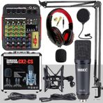 Midex Wizard Paket-2 CX2 Stüdyo Mikrofon MDX-04FXU Stüdyo Kayıt Mikseri Kulaklık Ekipman Seti