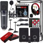 Midex Wizard Paket-5 Stüdyo Ekipmanları Seti (Monitör Mikrofon Ses Kartı Kulaklık Midi Pad Controller)