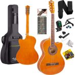 Midex XC-120BRW Kaliteli Akustik Gitar Gül Klavye Sap Ayarlı 4/4 Full set - Açık Kahverengi