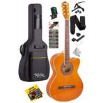 Midex XC-120BRW Kaliteli Akustik Gitar Gül Klavye Sap Ayarlı 4/4 Full Set