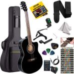 Midex XC-300BK-EQ Profesyonel 4/4 Yetişkin Üst Segment Siyah Elektro Akustik Gitar