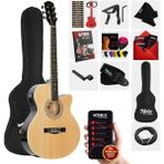Midex XC-300NT-EQ Profesyonel Elektro Akustik Gitar 4/4 Yetişkin Üst Segment (Çanta Capo Askı Jak Kablo Pena) - Naturel