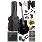Midex XC-300XBK-AMP Siyah Elektro Akustik Gitar + Müzik Seti