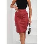Midi Boy Deri Kalem Etek Bordo H26780