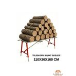 Midilli Alüminyum Gövdeli Çelik Ayaklı Teleskopik İnşaat İskelesi - 400 Kg Taşıma Kapasitesi 110x36x160cm 70-110cm