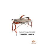 Midilli Teleskopik Alüminyum Gövdeli Çelik Ayaklı Teleskopik İnşaat İskelesi Kırmızı - 400 Kg Taşıma Kapasitesi 150x36x160cm