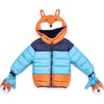 Midimod Basic Erkek Blok Desenli Tilki Eldivenli Mont Erkek Bebek - 1 Yaş - Mavi