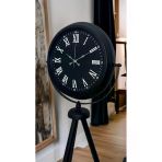 Midnight Black Tripod Ayaklı Saat Vitrin