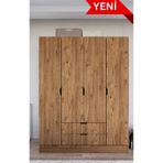 Midoser Atlas 4 Kapılı 2 Çekmeceli Gardırop
