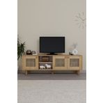 Midoser Bohem Serisi Natura Ceviz-Meşe Pvc Hasır Desen Tv Ünitesi