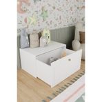 midoser Boxi Saklama Kutusu,Çok Amaçlı Sandık/Masa Beyaz Membran 90x48x52 cm