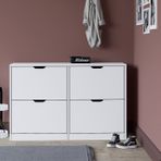 Midoser Duru Ayakkabılık, Beyaz, 4 Kapaklı Modern