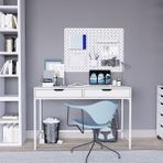 Midoser Duru Çalışma Masası 120 cm Genişlik 77,4 cm Yükseklik 55 cm Derinlik Metal Ayaklı 1.Sınıf Yonga Levha - Beyaz - 120 cm x 55 cm