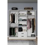 Midoser Ekoser 6 Kapılı 2 Çekmeceli Mat Beyaz Elbise Dolabı