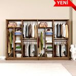 Midoser Kardelen Serisi Atlantik Çam 8 Kapılı 10 Raflı 280 cm Gardırop