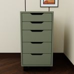 Midoser Keson Kül Yeşili Ofis Dolabı 18 mm Yonga Levha 40x55x77.4 cm 5 Gözlü Depolama