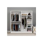 Midoser Lucas 4 Kapaklı Çift Askılı Beyaz Elbise Dolabı