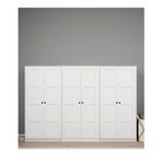 Midoser Lucas 6 Kapaklı 10 Raflı Beyaz Elbise Dolabı