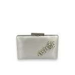 MidStore 2026 Trend Ekru Beyaz Saten Abiye Çanta Kristal Taşlı, Şık Ve Zarif Gece Kına Mezuniyet Clutch