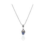 Midyat Nurtaş 201021967 Safir Taşlı Damla Model Oksitli Telkari Gümüş Kolye
