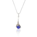 Midyat Nurtaş 201022875 Lapis Lazuli Taşlı Kadın Gümüş Otantik Kolye
