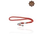 Midyat Nurtaş Gümüş Açık Kırmızı Arpa Kesim Gümüş Püsküllü Ateş Kehribar Tesbih 201023482