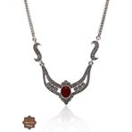 Midyat Nurtaş Gümüş Akik Taşlı Kraliçe Model Markazit Taşlı Gümüş Kadın Gerdanlık 201024288