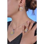 Midyat Nurtaş Gümüş Kadın Altın Yaldızlı Oksitli Telkari Gümüş Üçlü Set Mng201013537