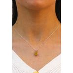 Midyat Nurtaş Gümüş Lotus Çiçeği Peridot Taşlı Gümüş Kolye