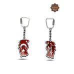 Midyat Nurtaş Gümüş Mineli Ayyıldız Harita Model Midyat Telkari El İşçiliği Gümüş Anahtarlık 201023544