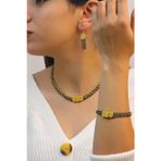 Midyat Nurtaş Gümüş Örgü Tasarımlı Midyat Hasır Işlemeli 925 Ayar Gümüş Üçlü Set 201010596