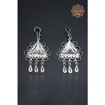 Midyat Nurtaş Gümüş Üçgen Tasarım 925 Ayar Gümüş Telkari Kadın Küpe 201023942