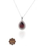 Midyat Nurtaş Gümüş Yakut Taşlı Damla Model 925 Ayar Gümüş Kadın Kolye 201023324
