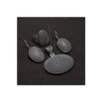 Midyat Nurtaş Gümüş Yöresel Hasır İşleme Oval Model Telkari Bayan Gümüş Üçlü Set 201010406
