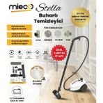 Mieco Stella 5 Bar/ 2000W / Çok Fonksiyonlu Buharlı Temizleyici - Buharlı Temizlik Makinesi + Ütü Başlığı ve Eldiven Hediyeli - Beyaz