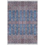 Miedzyzdroje Mavi Madalyon Modern Geometrik Etnik Desenli Boho Makinada Yıkanabilir Hav Toz Vermez Leke Tutmaz Kaymaz Taban Dijital Makine Baskı Halı Oturma Odası Salon Yolluk Koridor Mutfak Halısı